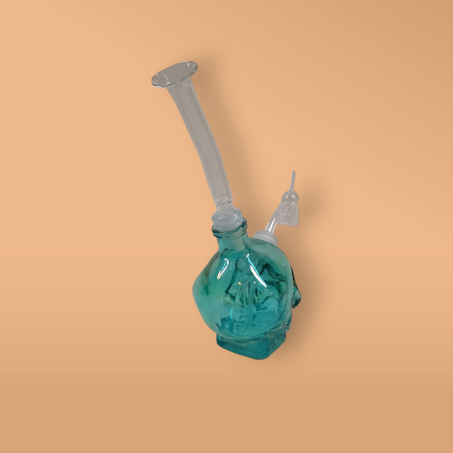 Deluxe Blue Skull (with banger, carb cap, bowl piece, and mouth extension)