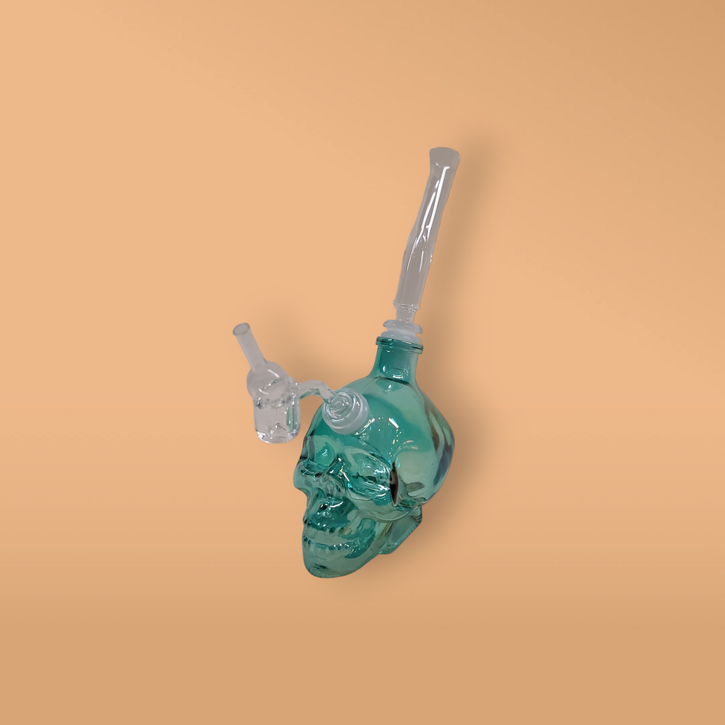 Deluxe Blue Skull (with banger, carb cap, bowl piece, and mouth extension)