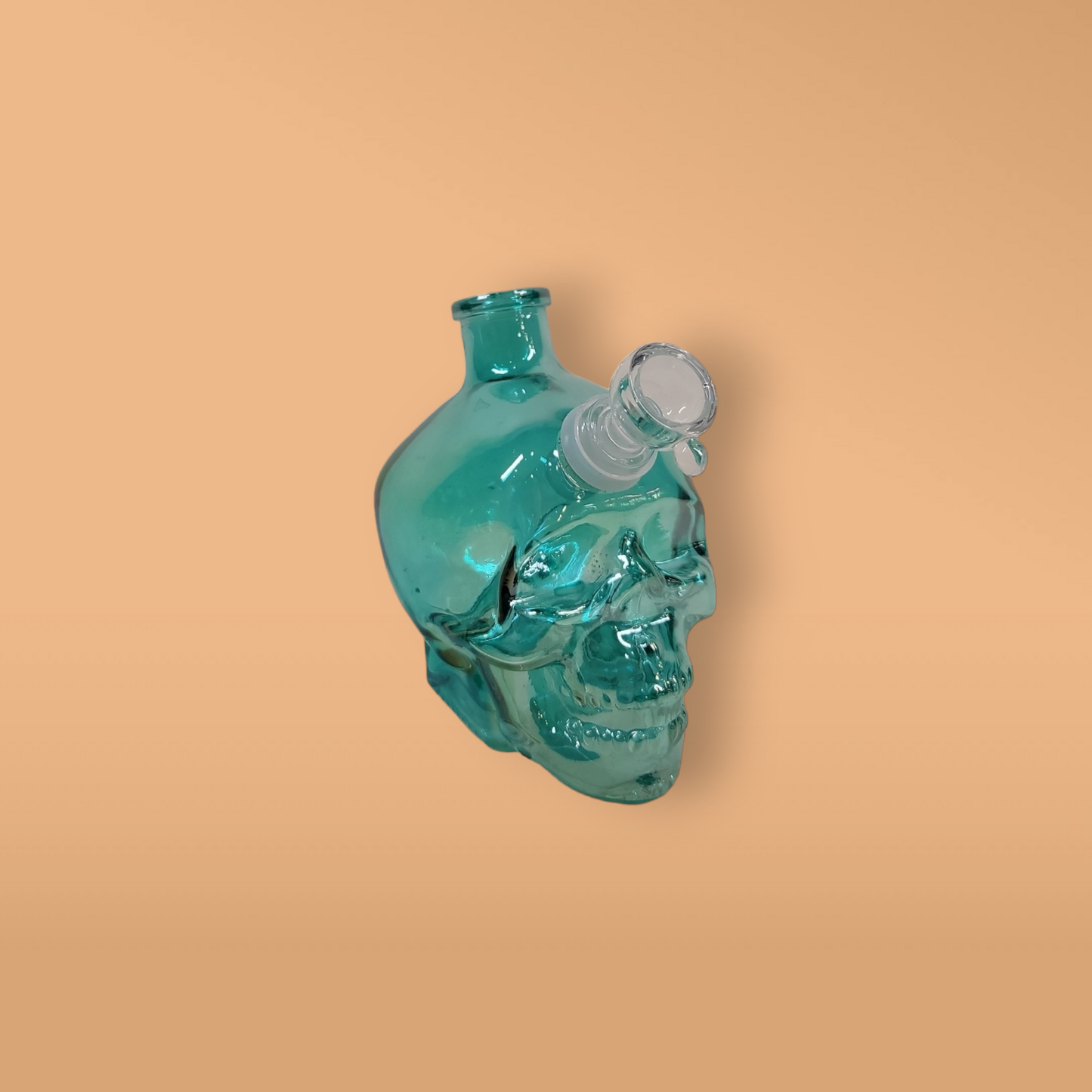 Deluxe Blue Skull (with banger, carb cap, bowl piece, and mouth extension)