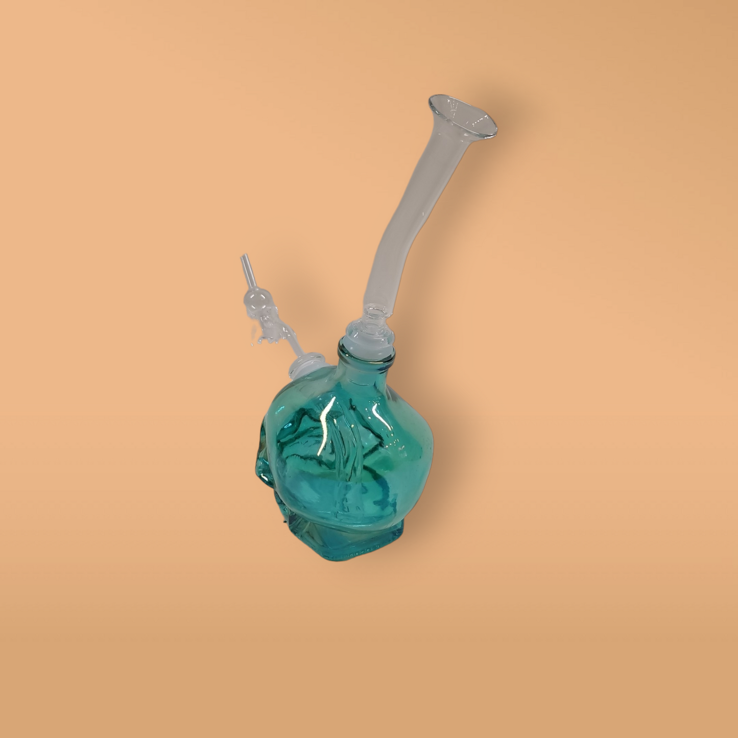 Deluxe Blue Skull (with banger, carb cap, bowl piece, and mouth extension)