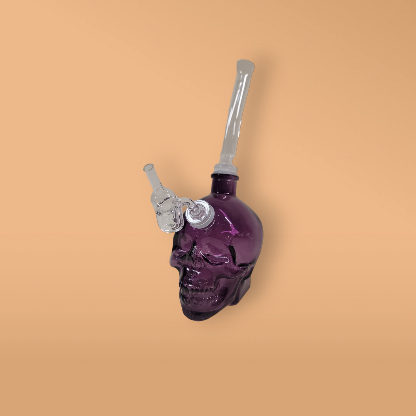 Deluxe Purple Skull (with banger, carb cap, bowl piece, and mouth extension)