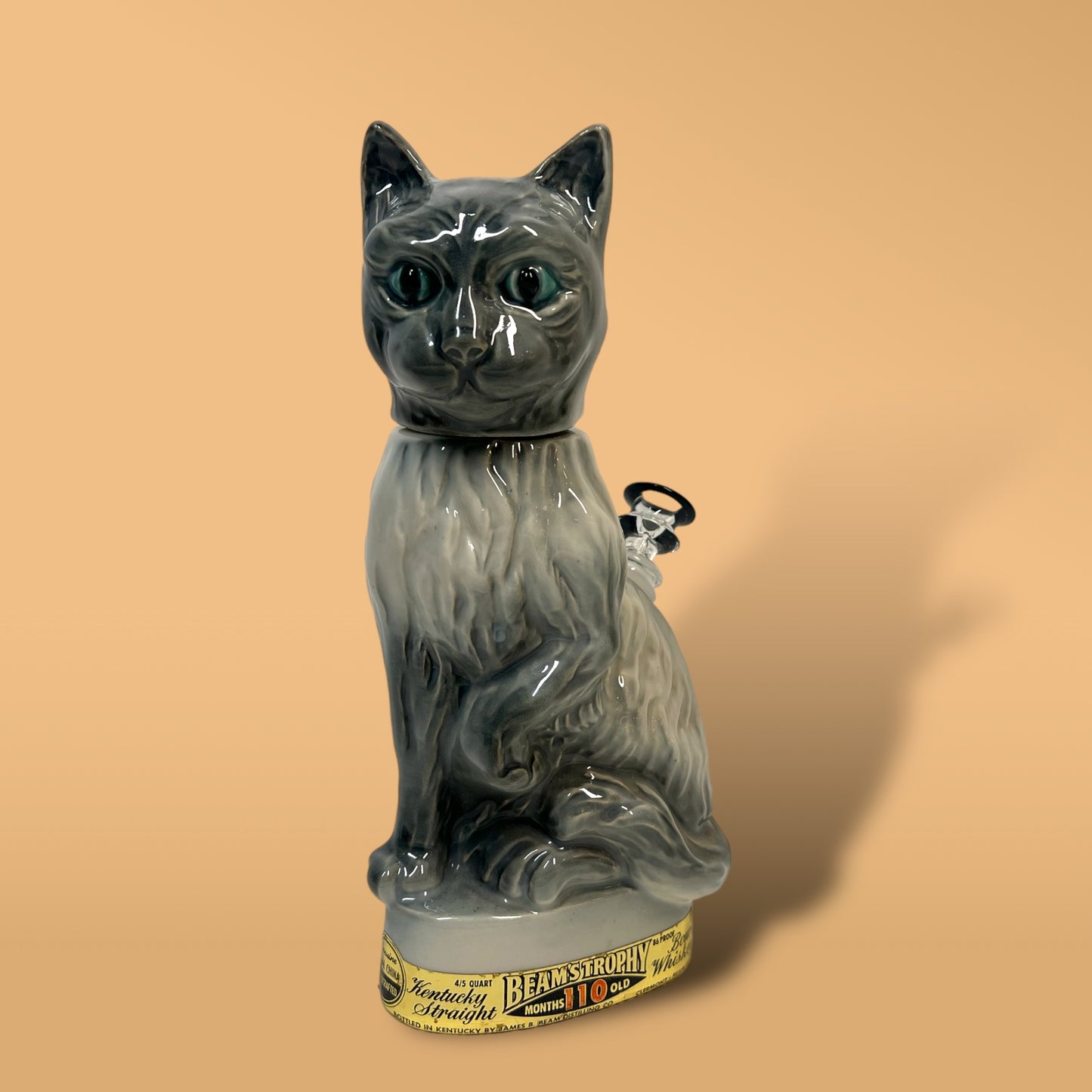 Smokey Siamese Cat Decanter