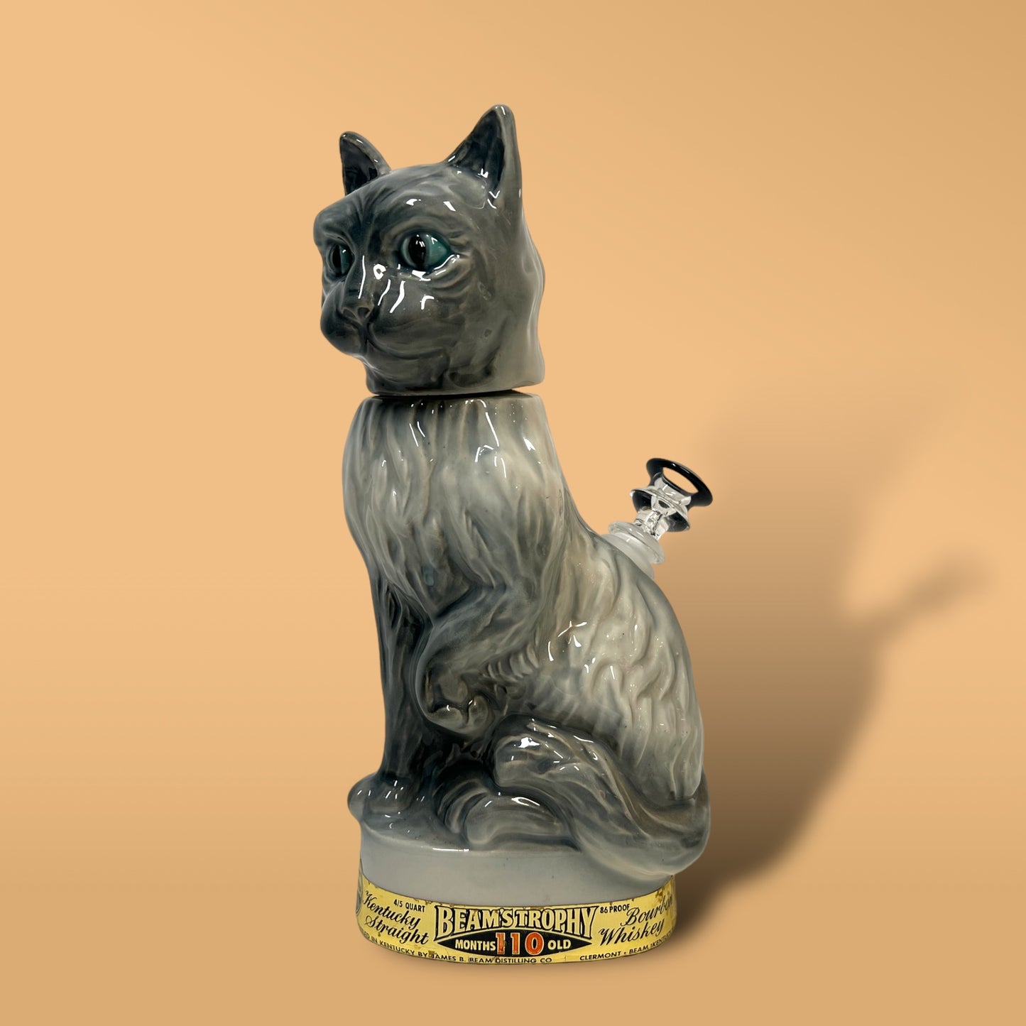 Smokey Siamese Cat Decanter