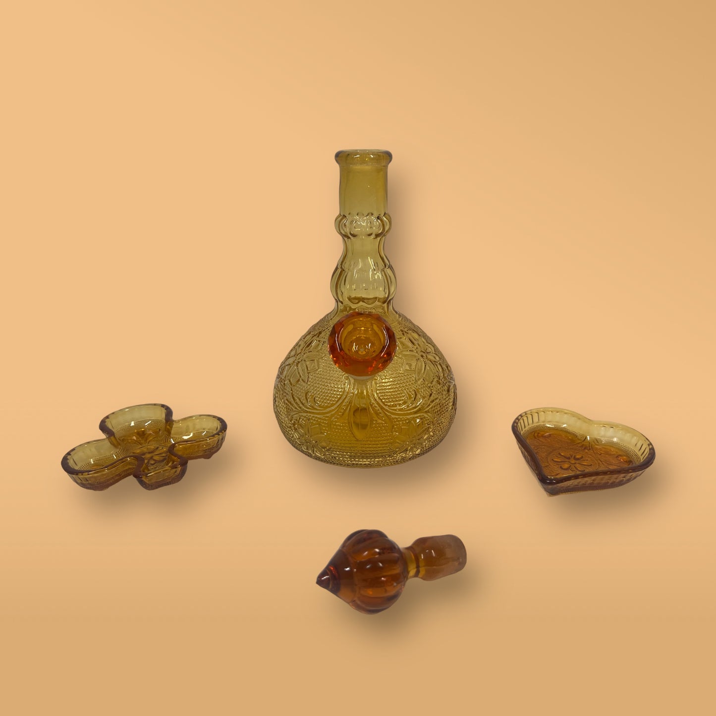 Amber Tiara Clover Heart Set