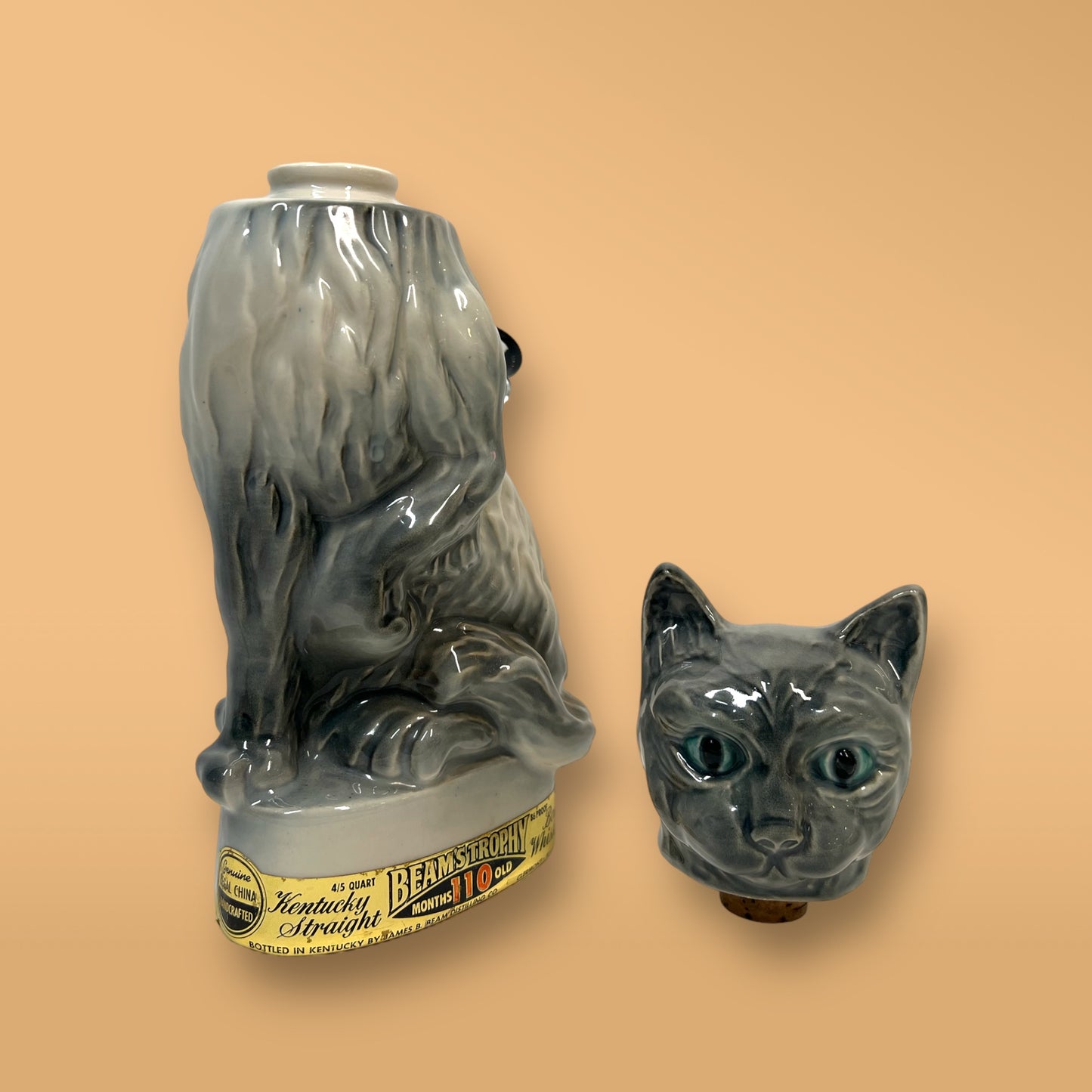 Smokey Siamese Cat Decanter