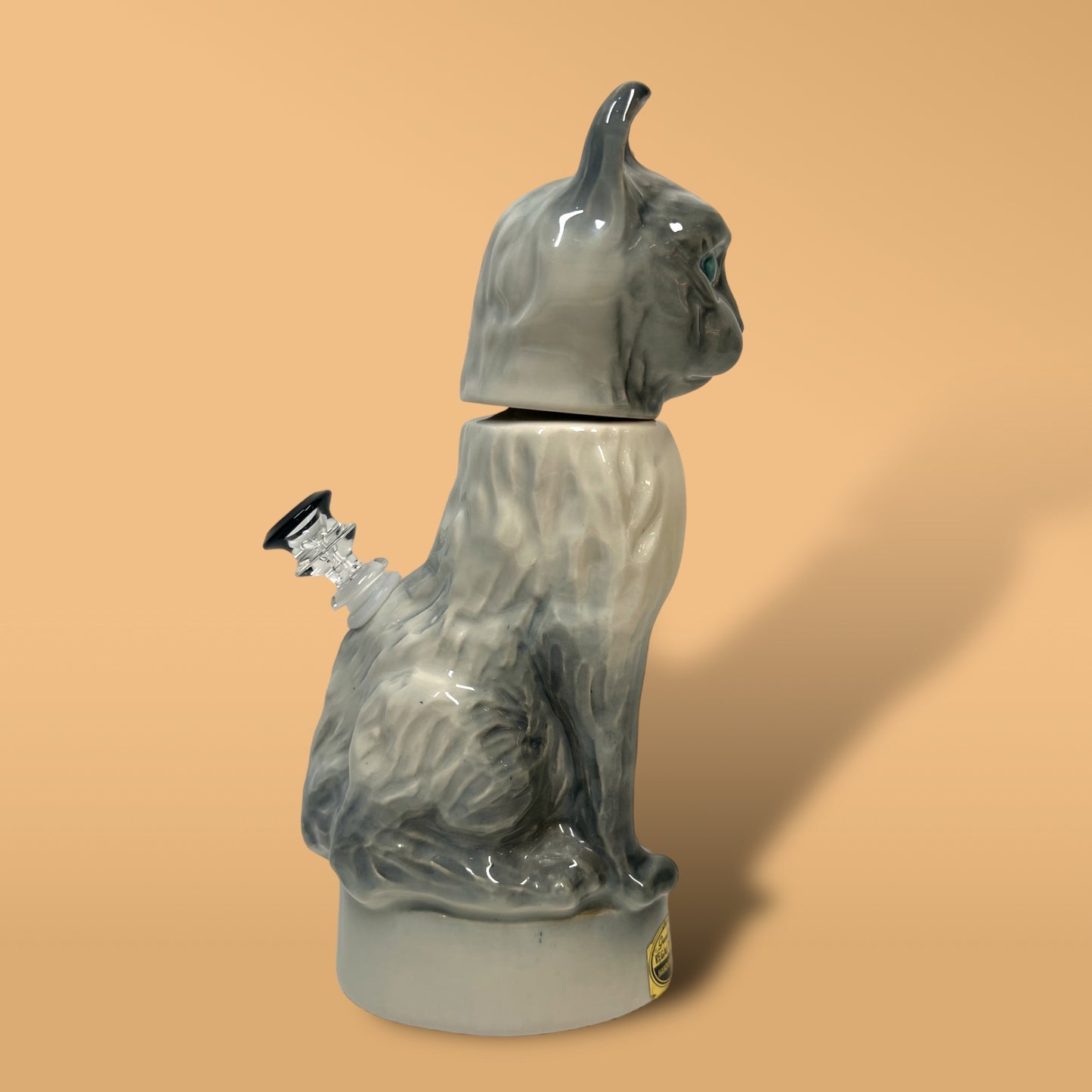 Smokey Siamese Cat Decanter