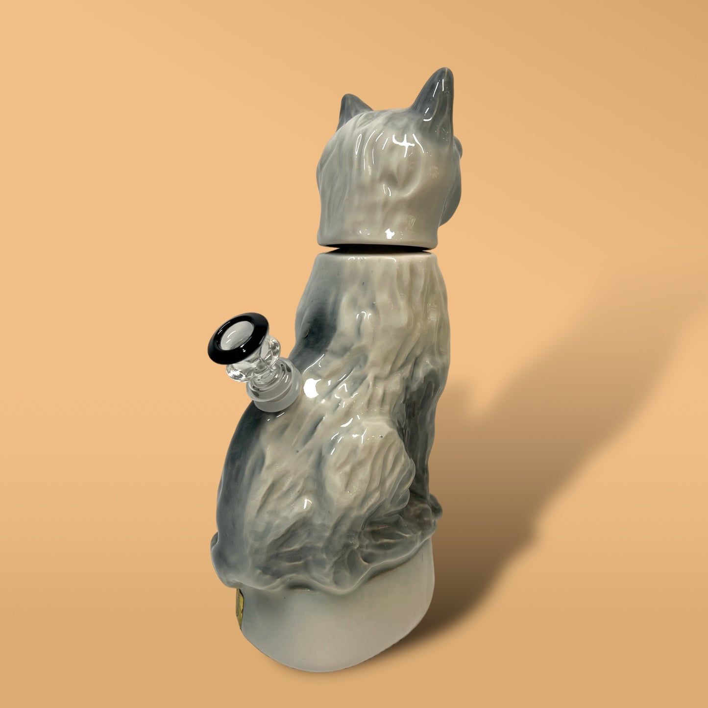 Smokey Siamese Cat Decanter