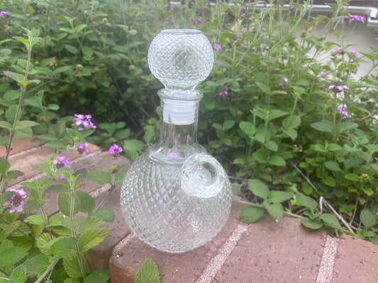 Vintage-Style Clear Diamond Point Genie Bottle