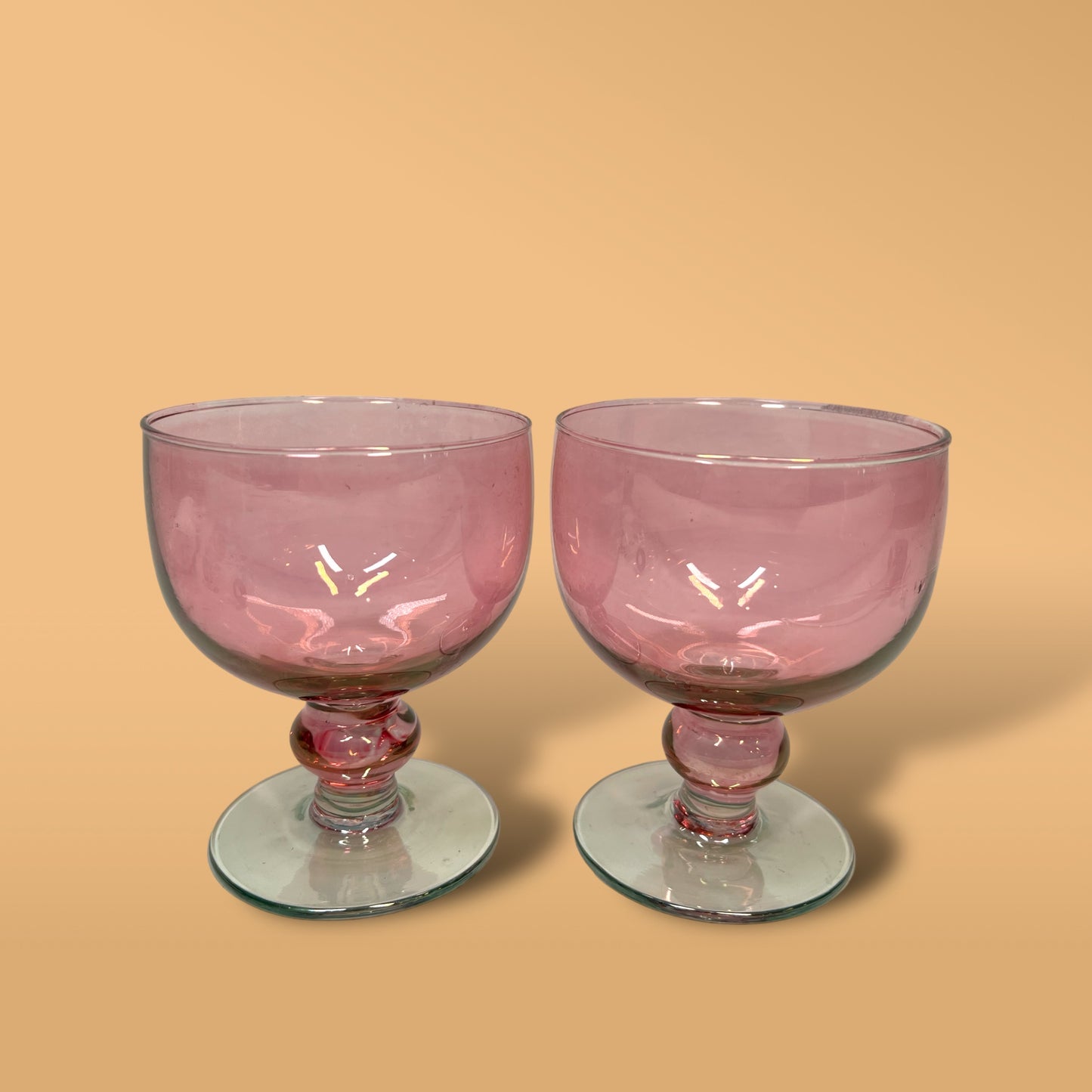 Pink Bartlett Collins Goblets